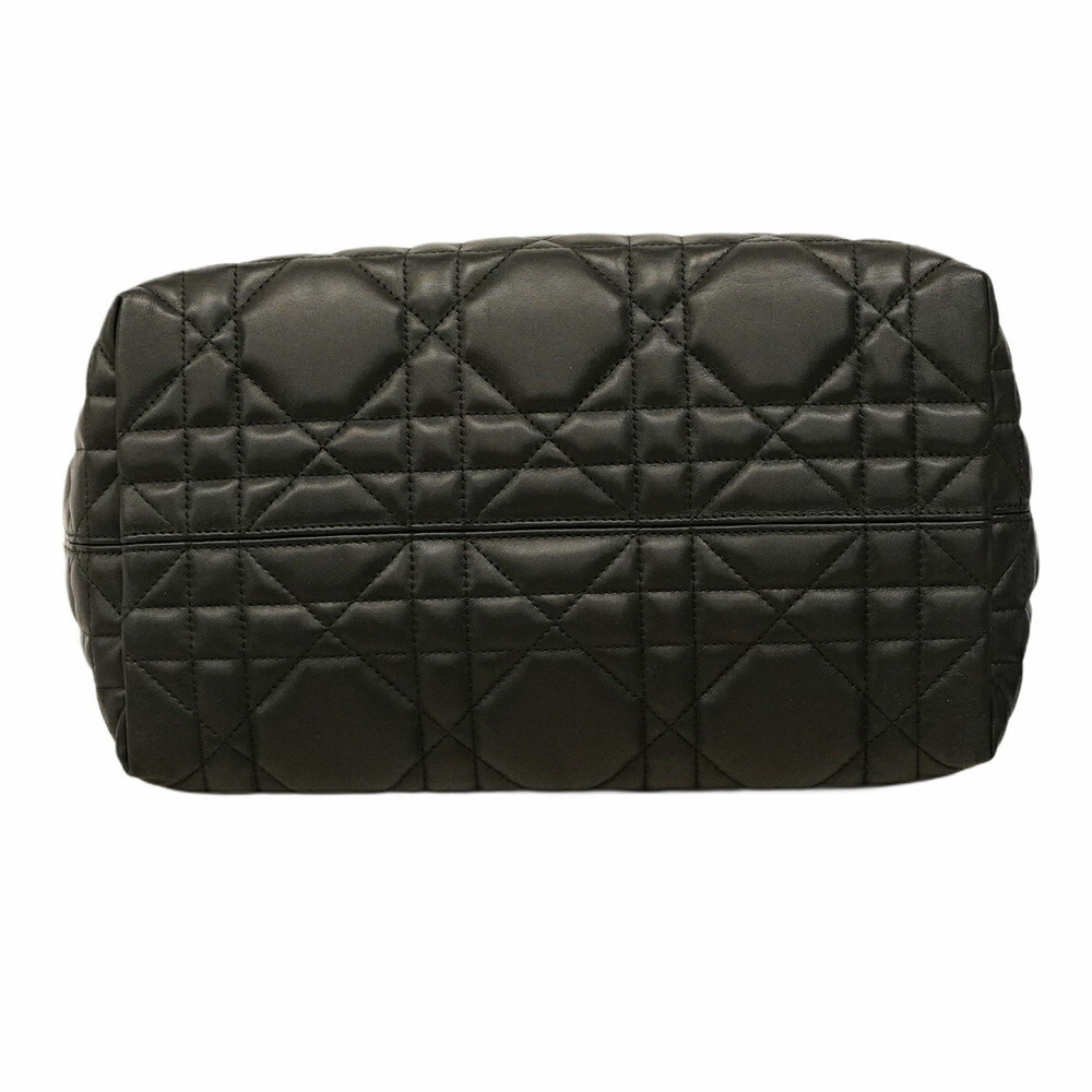 Dior Cannage Toujours Handbag Black Leather Champagne - Picture 3 of 14